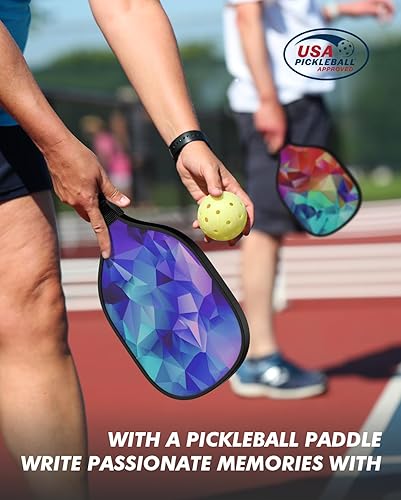 Miniatura 6 de Juego de paletas de pickleball de 16 piezas, 16 raquetas de madera de primera calidad con 4 bolsas de transporte portátiles, diseño ligero y agarre
