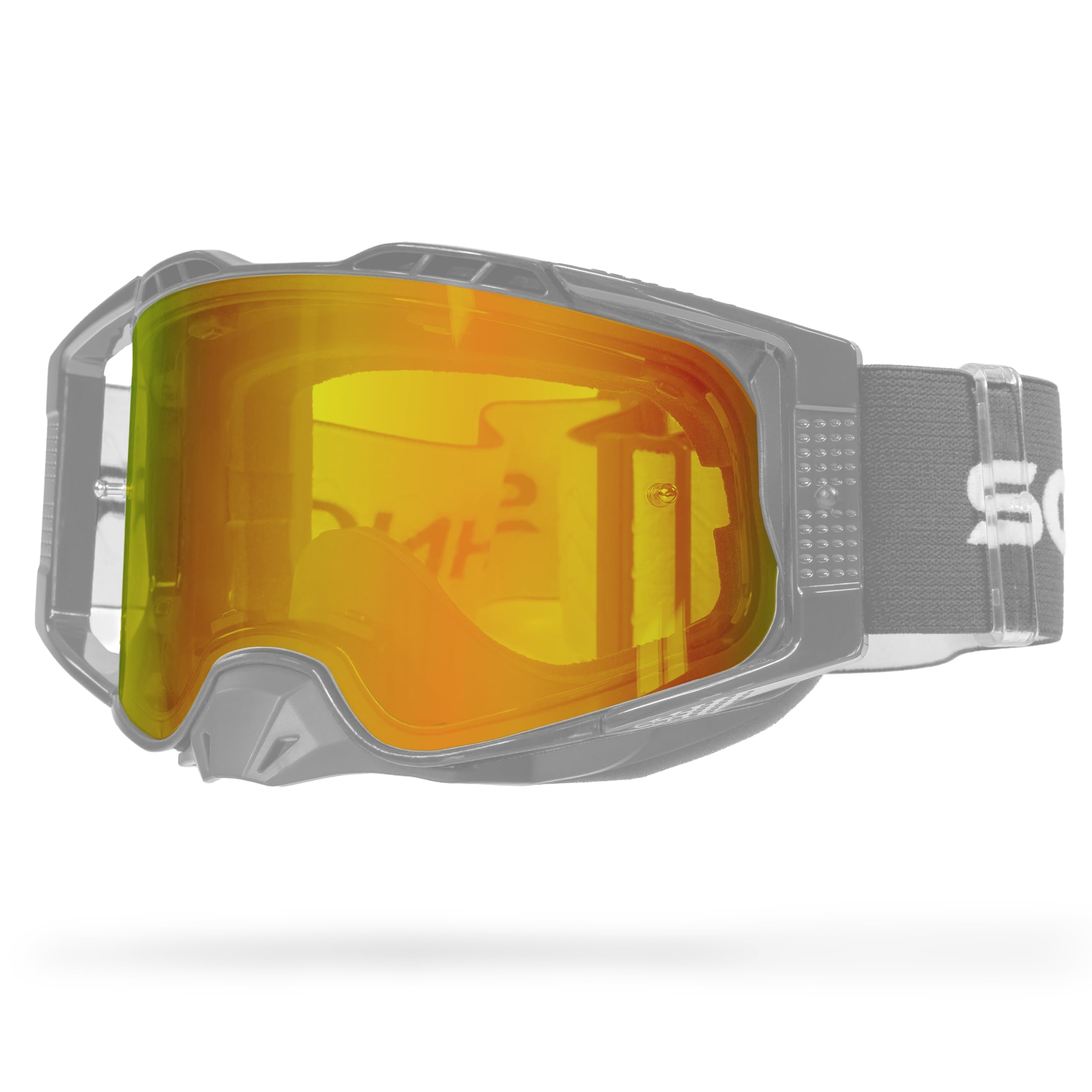 SCHNORR MX Pro Blau - Motocross Brille | Transparentes Glas (S0), Anti-Fog, Tear-Off/Roll-Off mit Wechselglass verspiegelt Orange