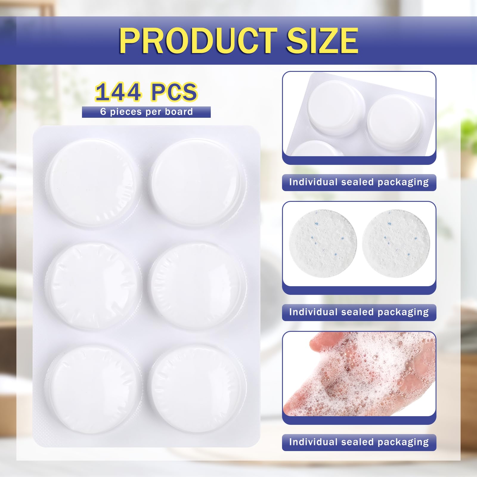144 tabletas de detergente para lavar la ropa sucia, pastillas para lavar la ropa sucia, removedor de manchas a granel, alternativa a las hojas, cápsulas y líquidos, suministros de lavandería