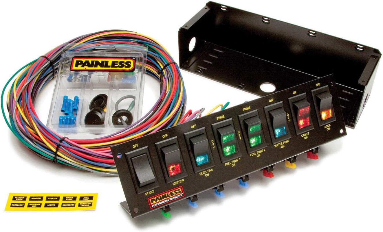 Painless Wiring 50303 Race Car 8 Switch Panel