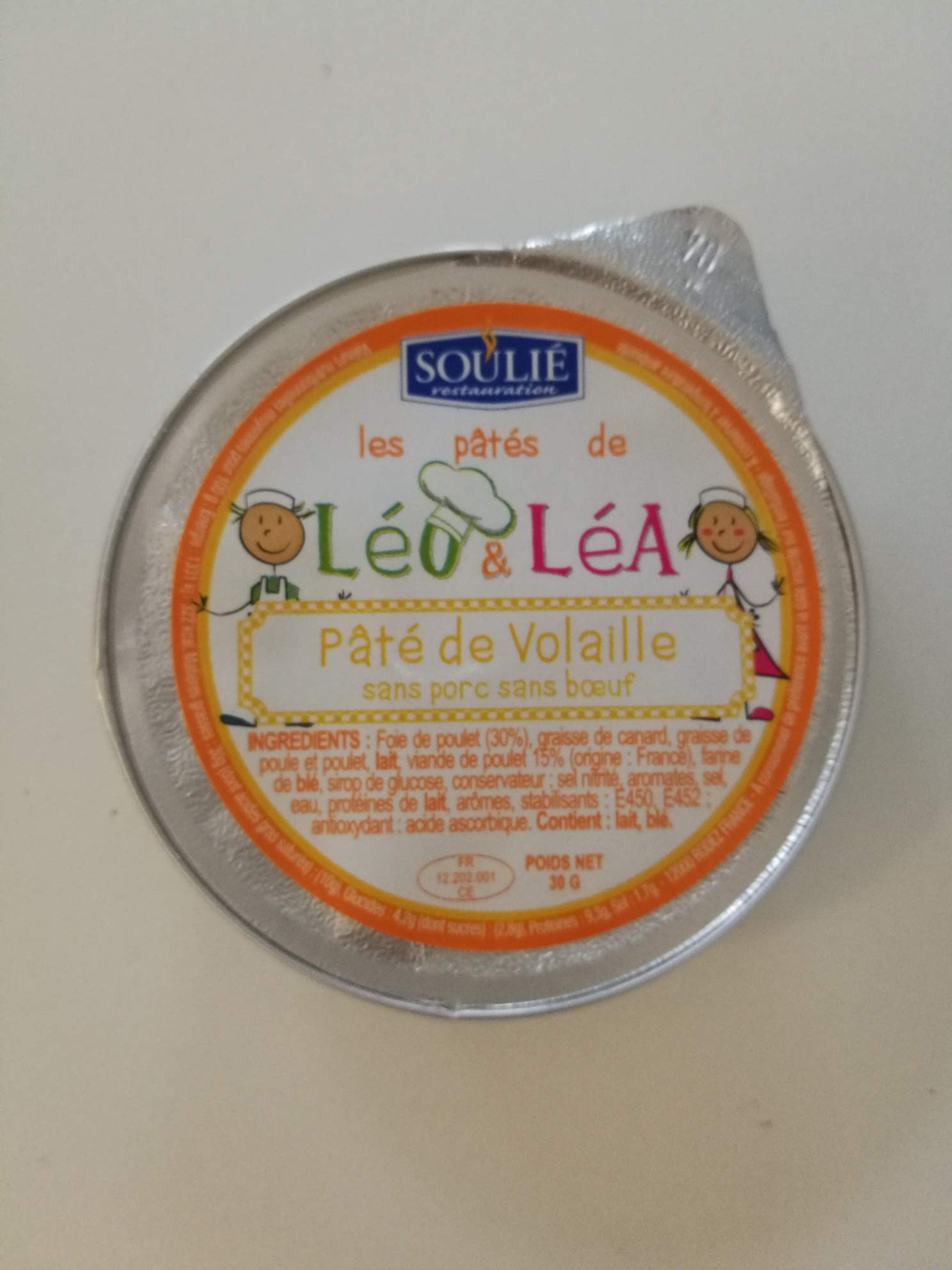 barquettes de pâté de volaille 30g (24)