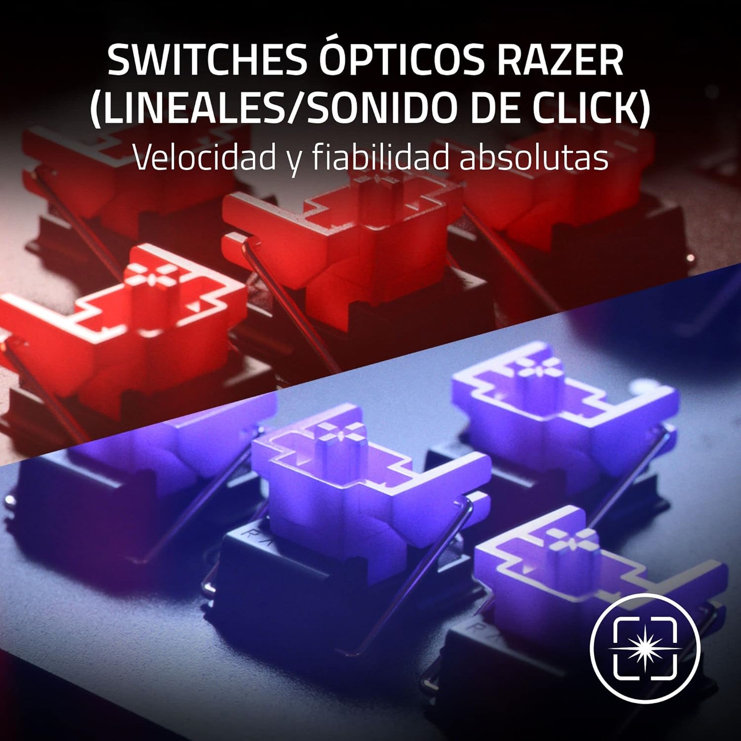 Razer Huntsman V2 Tenkeyless (Red Switch) – Teclado óptico para juegos sin teclado numérico (reposa-palmas, HyperPolling, teclas Doubleshot PBT) Teclado Español – Negro 3