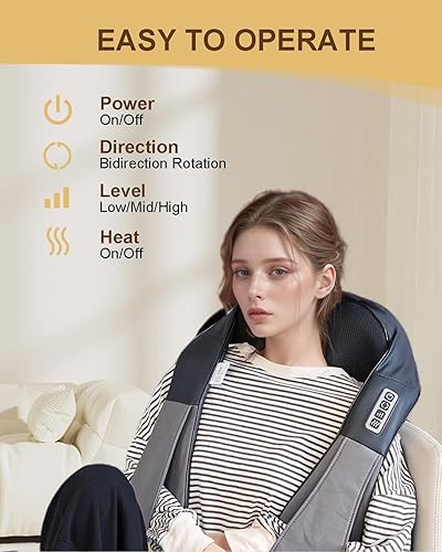 Miniatura 3 de Generic Masajeador de cuello y hombros, masajeador portátil, color negro