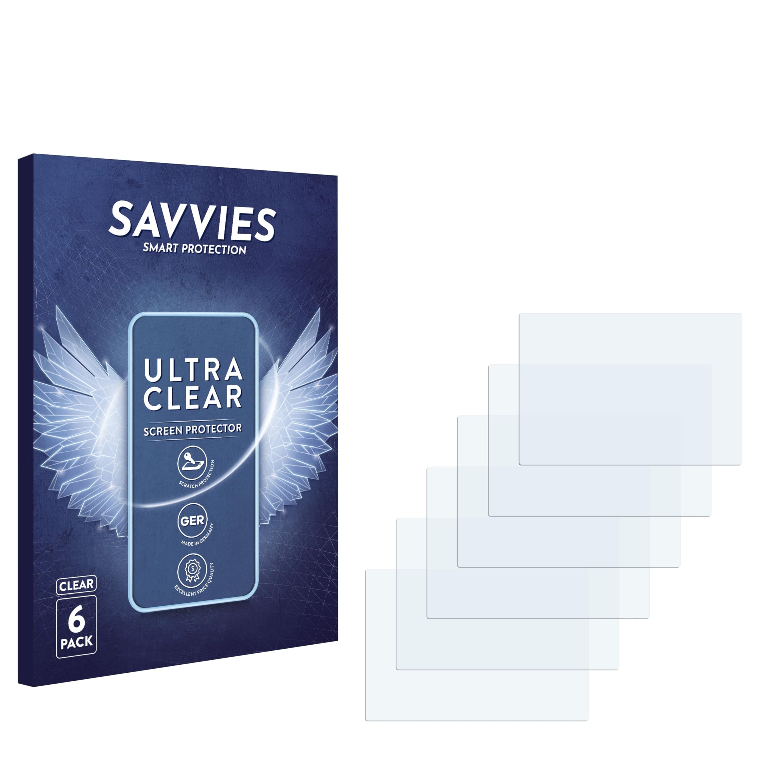 savvies Screen Protector for SilverCrest Kids Kamera SMKC 5 A1 Protection Film Clear 6-Pack