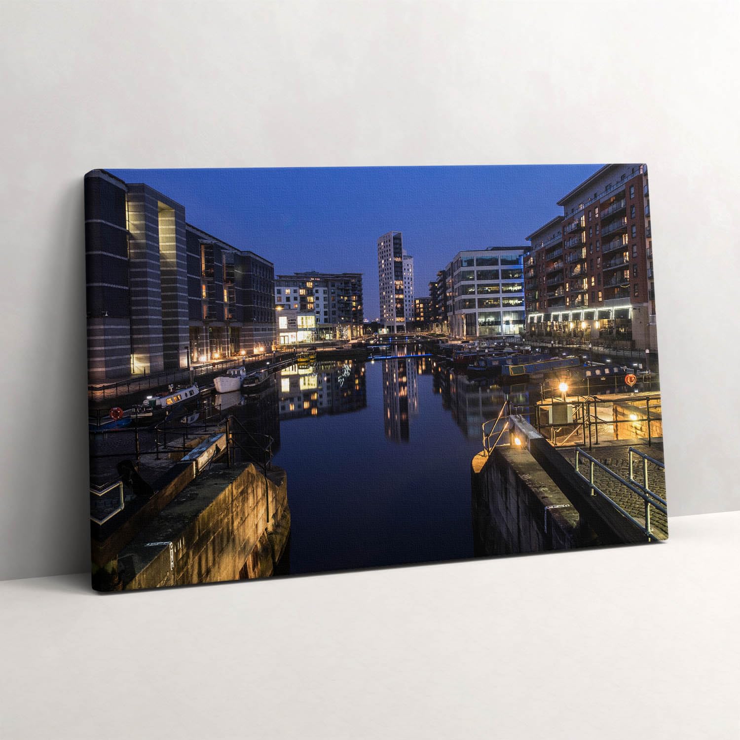 Tableau Leeds nuit 60x40cm Wallfluent impression sur toile