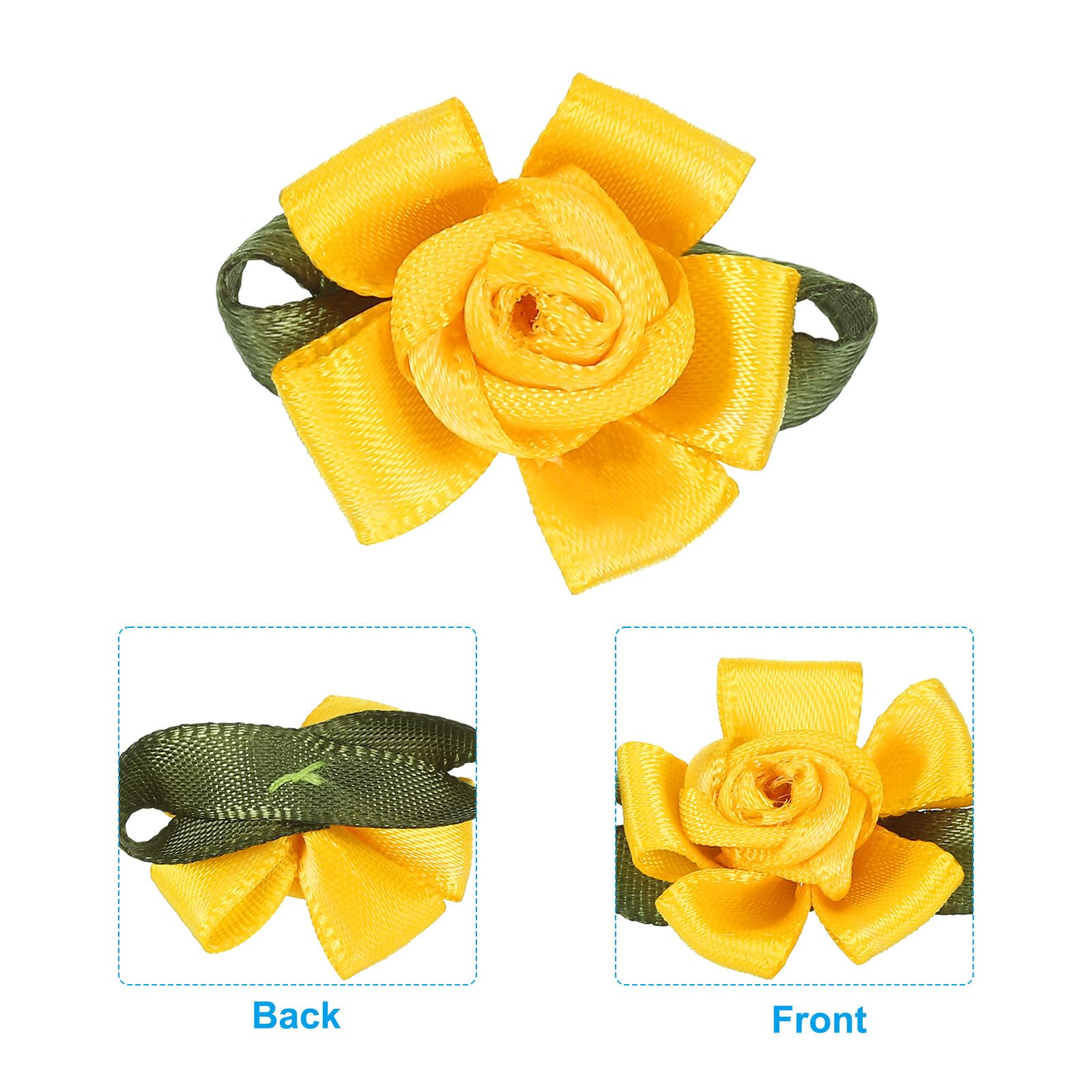 PATIKIL Mini Satin Ribbon Roses - Image 3
