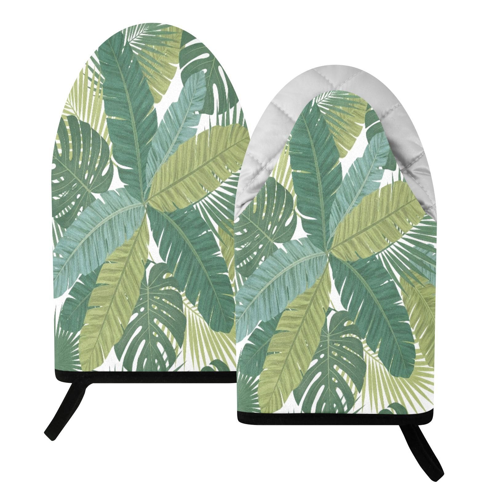 BURSTDDY Leaves Oven Mitt,Heat Resistant Kitchen Mitts for Cooking