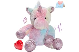12" Heartbeating Recordable Unicorn, Voice Sweet Messages Recorder