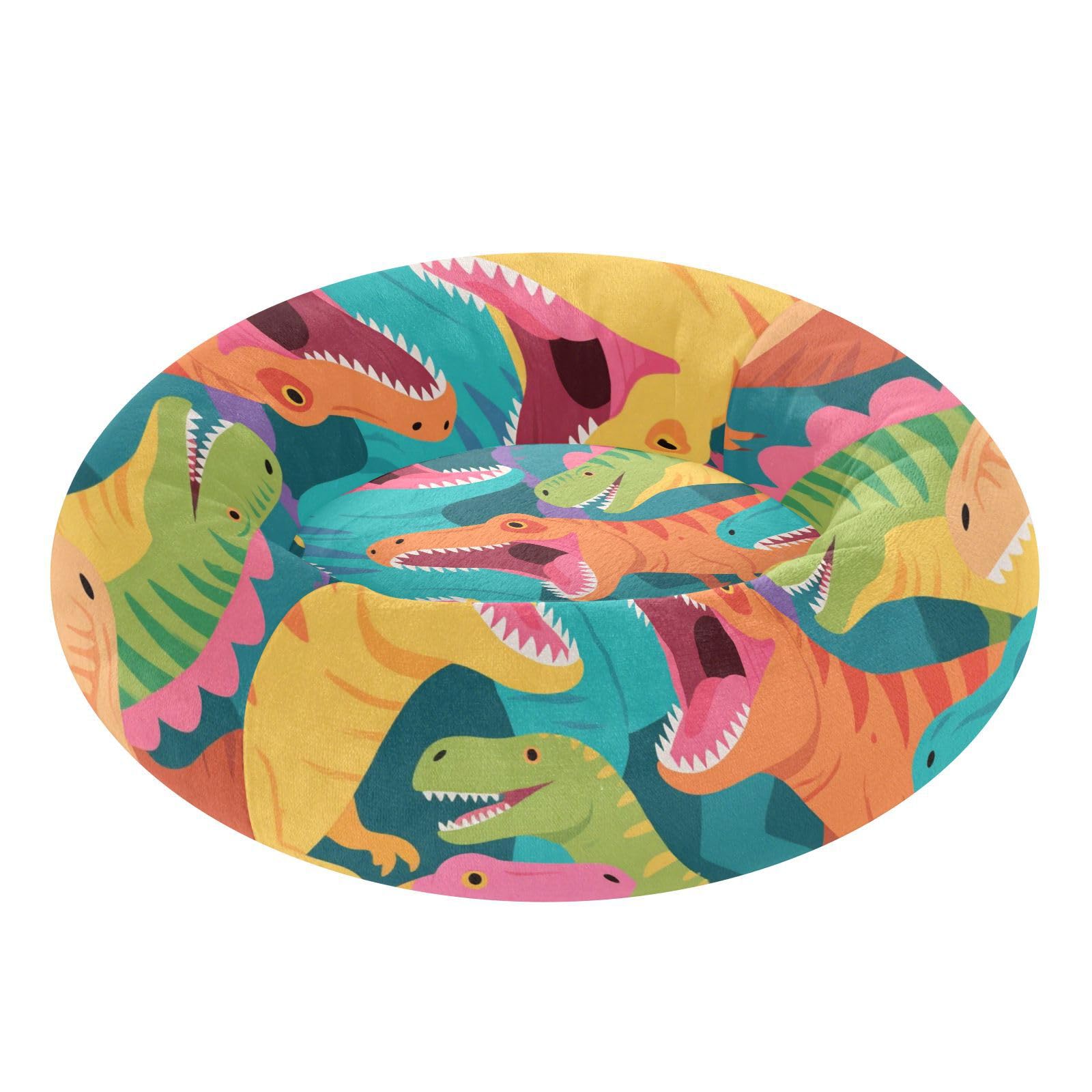 Lit coloré pour animal de compagnie dinosaure chiot S