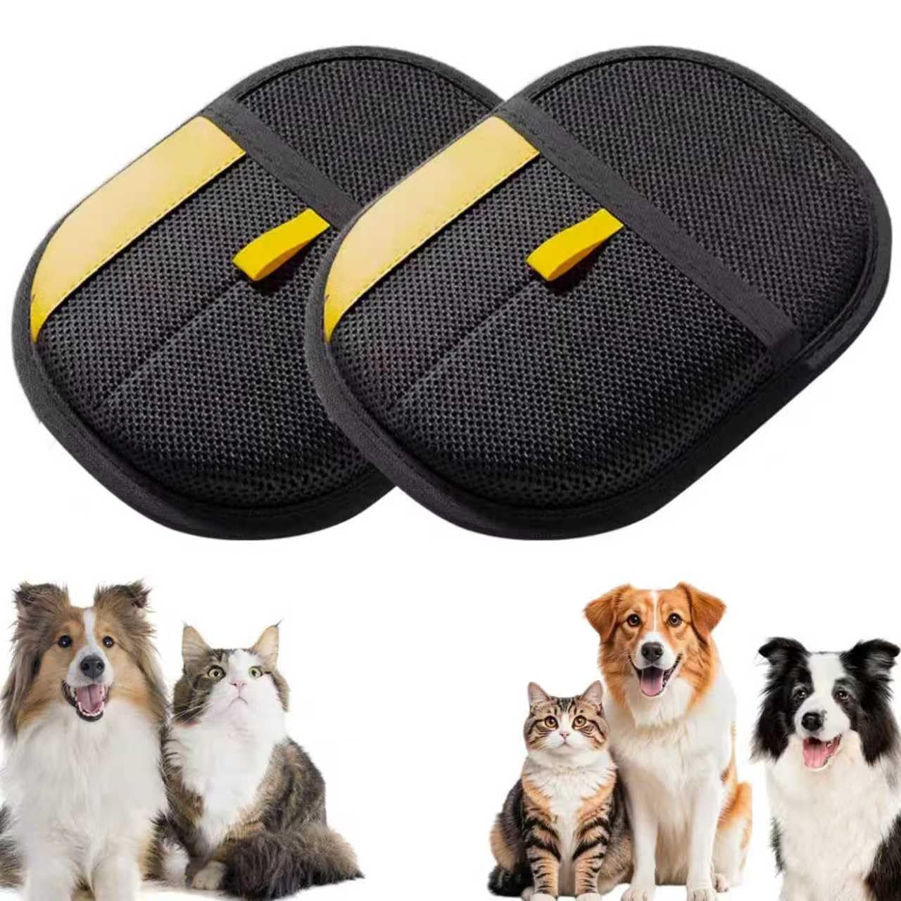 Reusable Pet Hair Removal Gloves 2026 โ Electrostatic Grooming Mitt for Dogs and Cats, Deshedding Glove Removes Hair from Furniture, Sofas, Carpets, Clothes and Car Seats (2 PCS)