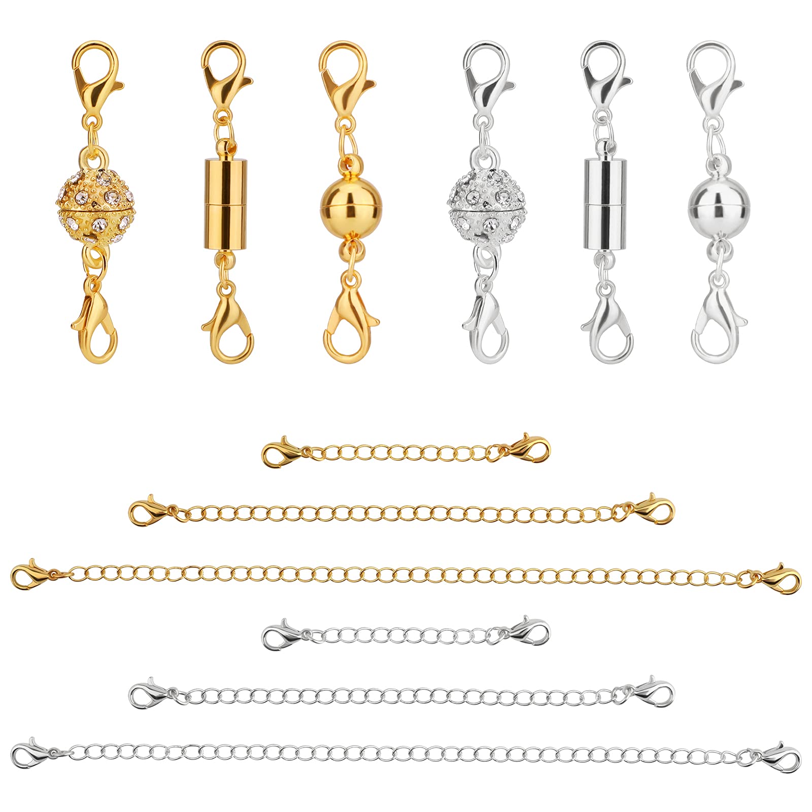 6 Chiusure Magnetiche A Forma Di Aragosta Per Gioielli - Oro E Argento - Foto 2