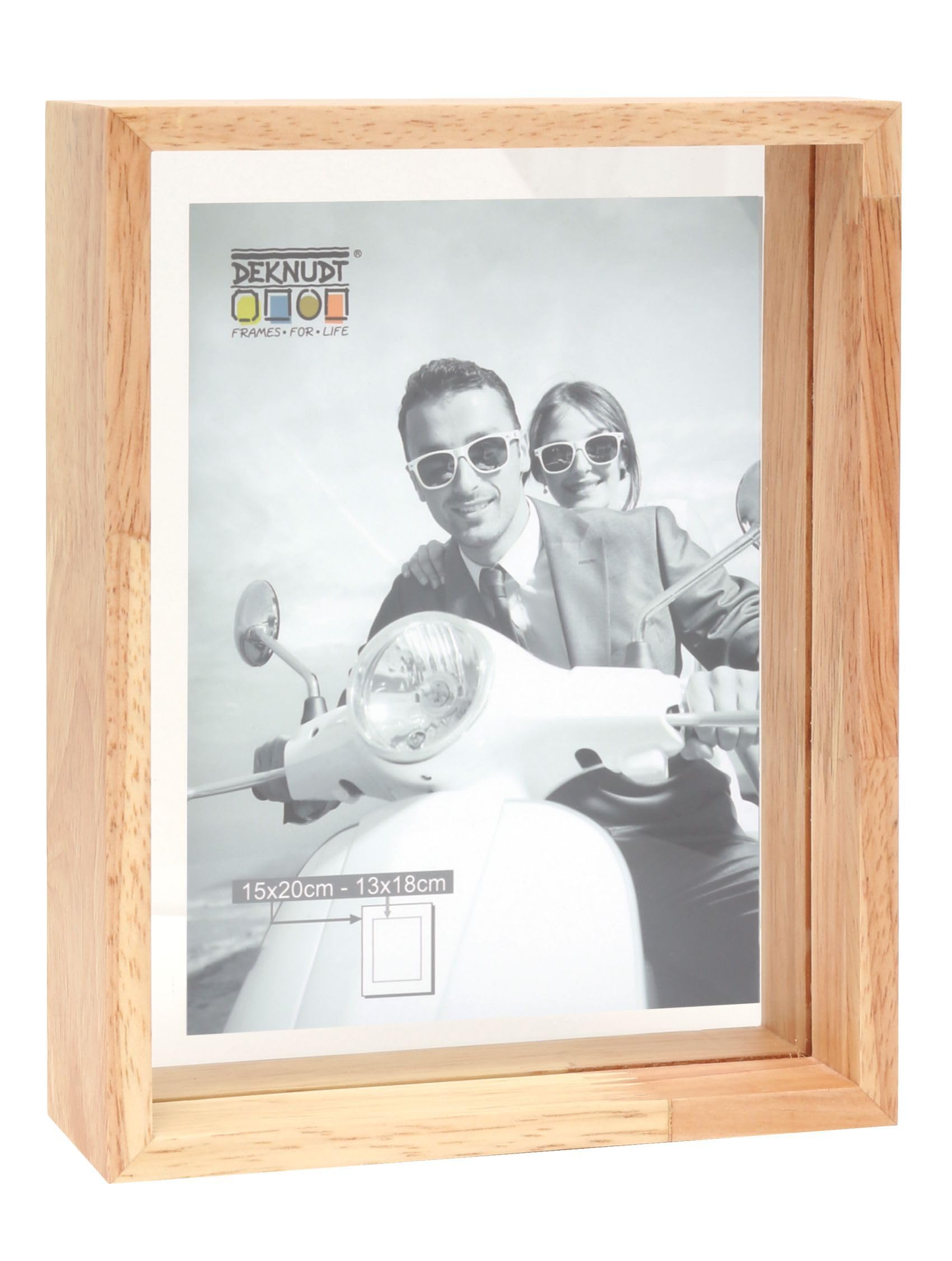 Deknudt Frames S68SH1_15.0x20.0 Wooden Photo Frame 13 x 18 cm 10 x 15 cm 9 x 13 cm Natural
