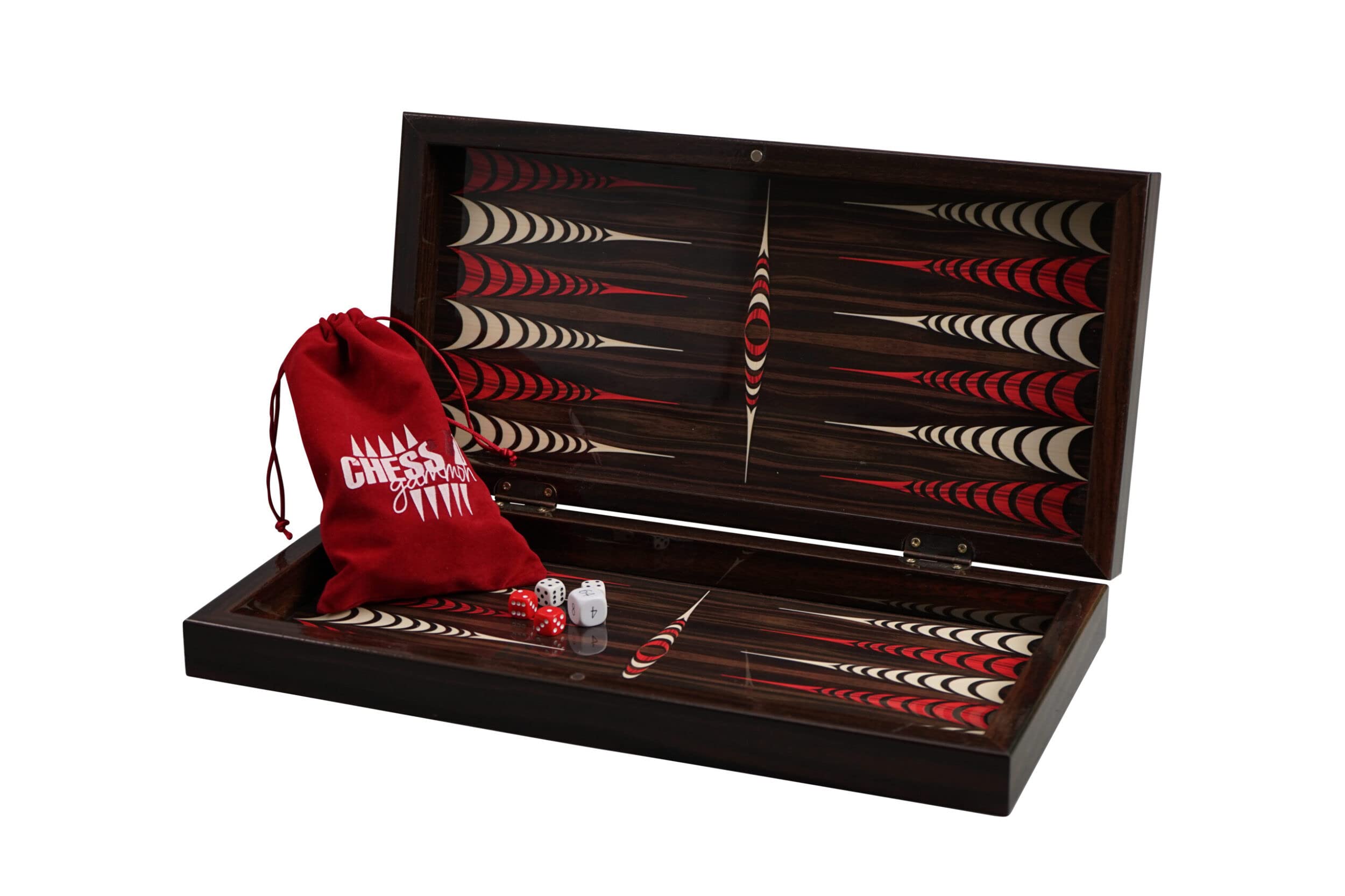 Wooden Backgammon Set Walnut- 20"