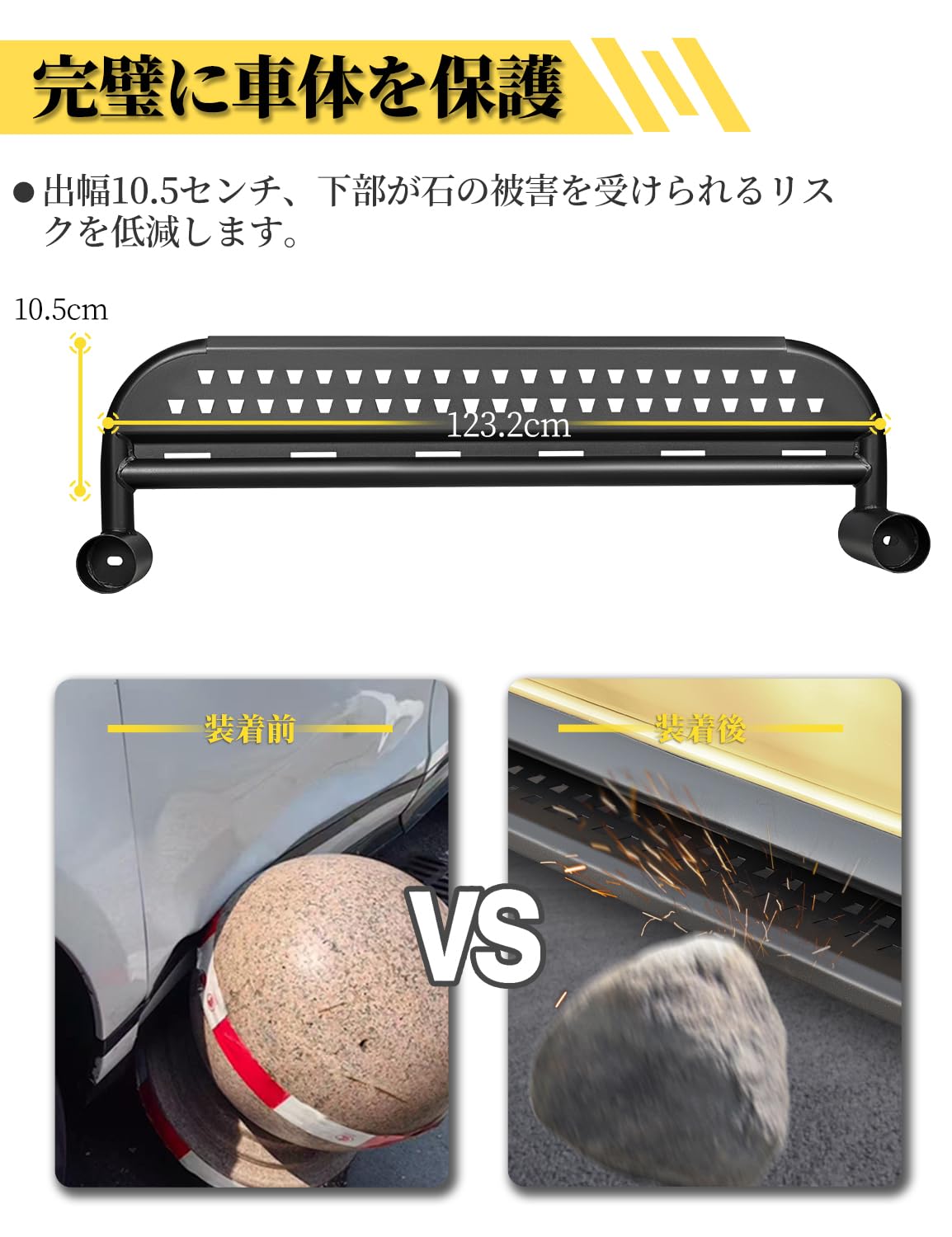 Amazon.co.jp: AMWMORV ジムニー JB64/74 サイドステップバー | 乗降