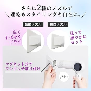 Amazon | UR.SALON ドライヤー 【2025年モデル】 大風量 速乾 マイナス