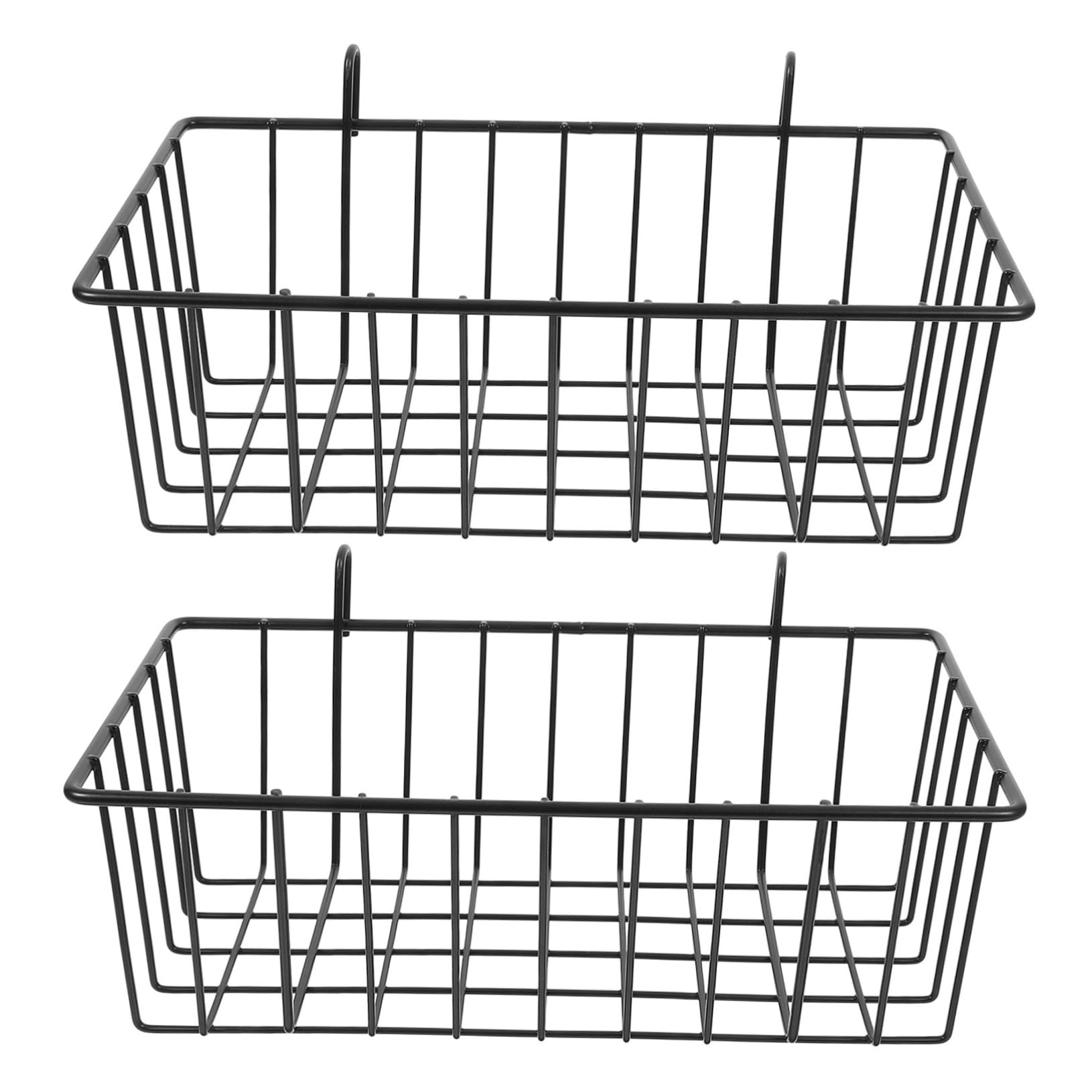 ERINGOGO 2pcs Wire Baskets for Organizing Versatile Wall Mount Storage for Grid Wall for Pantry Rv Home Use Hanging Baskets for Efficient Space Management