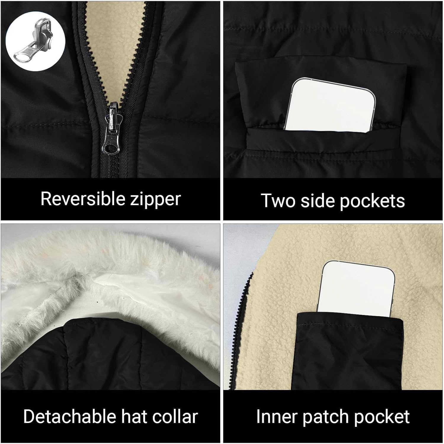 Long Puffer Jacket Womens - Faux Fur Sherpa Lined Winter Coats for Women with Fur Trim Hood Thick Warm Parka Jackets