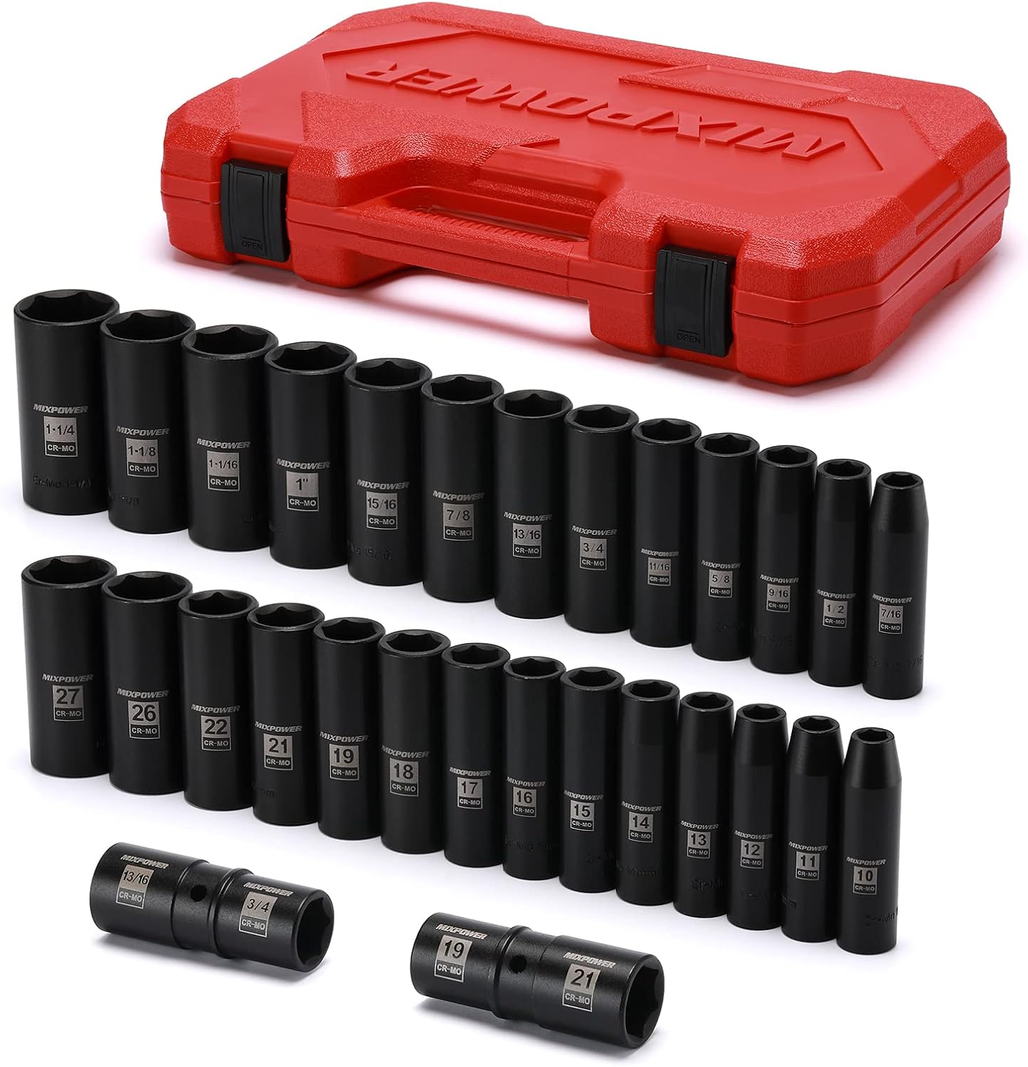 MIXPOWER 12Inch Deep Impact Socket Set, CrMo Botswana Ubuy