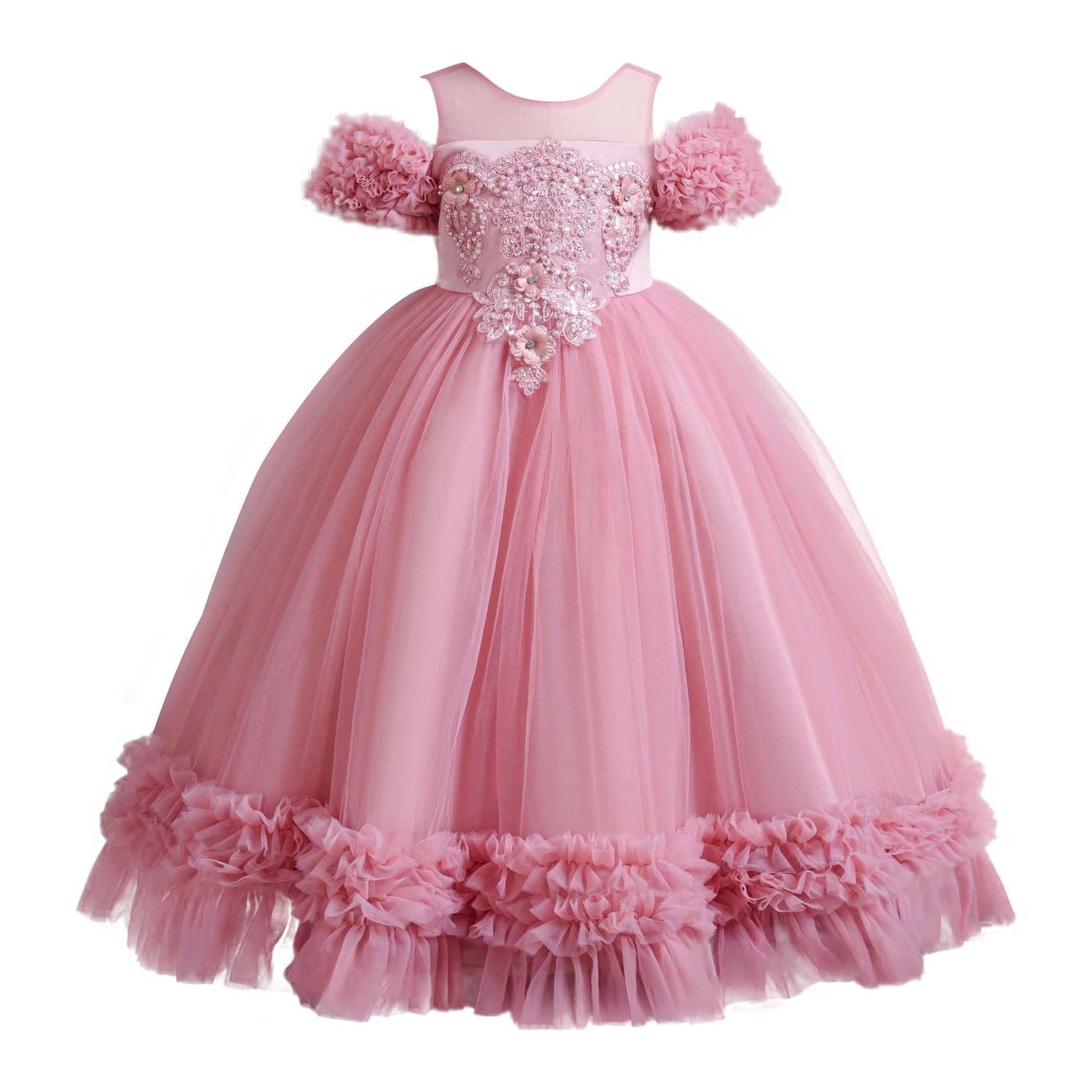 New front Fille Robe pour Mariage Maxi Soirée Fête Anniversaire