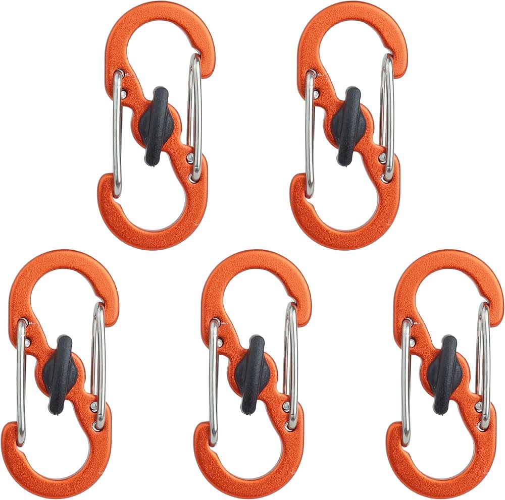 Amazon.co.jp: prendre S字カラビナ ロック付き 5個セット ミニ