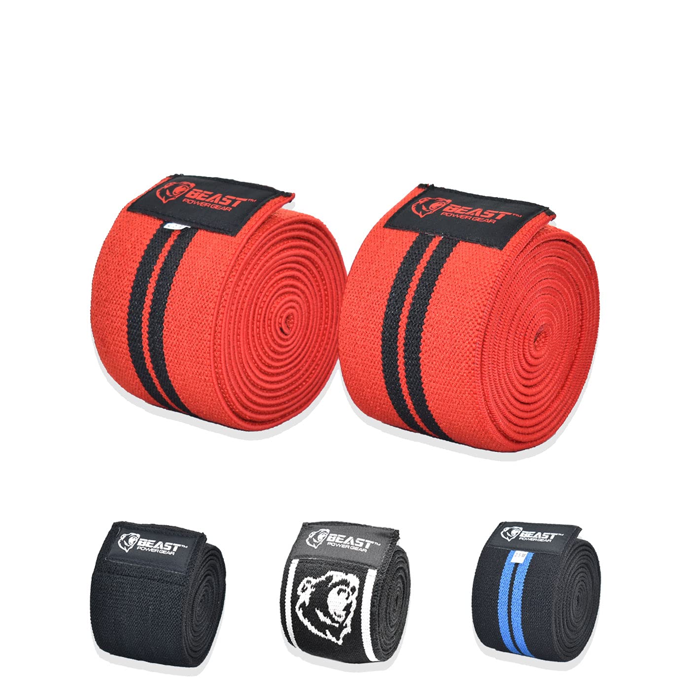 Special Essentials 2-Pack Knee Wraps With Strap - 72" For Weightlifting, Squats, Powerlifting (Yellow)