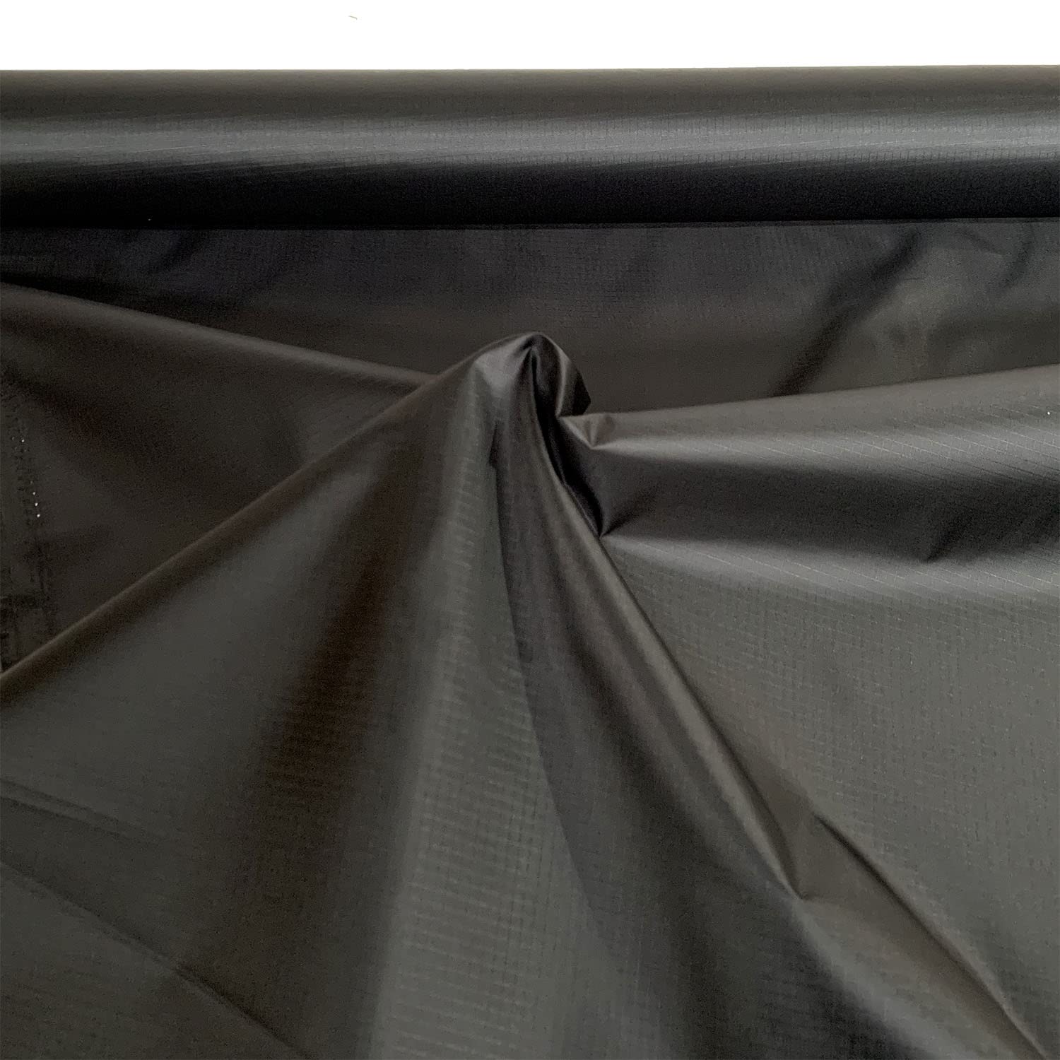 EU Fabrics Ripstop Fabric - Waterproof and Lightweight 100% Polyester Fabric - 2 oz Outdoor Rip-Stop Fabric - Ideal for Crafts, Pet Bed Covers and Banners - 60 GSM (Black - Sample 10cm x 10cm)