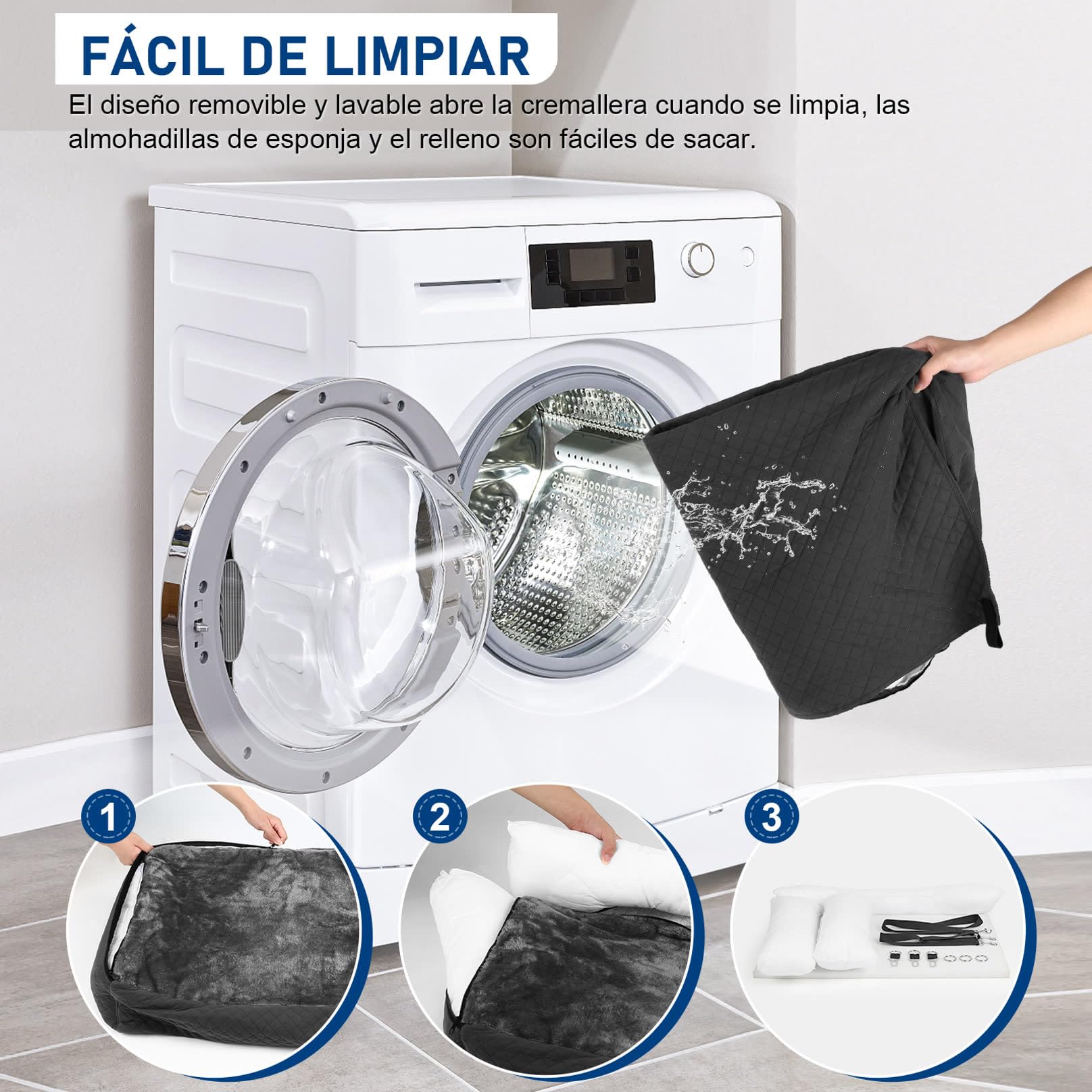 Asiento de Coche para Perros Antideslizante Desmontable Lavable Cómodo Seguro Multifuncional