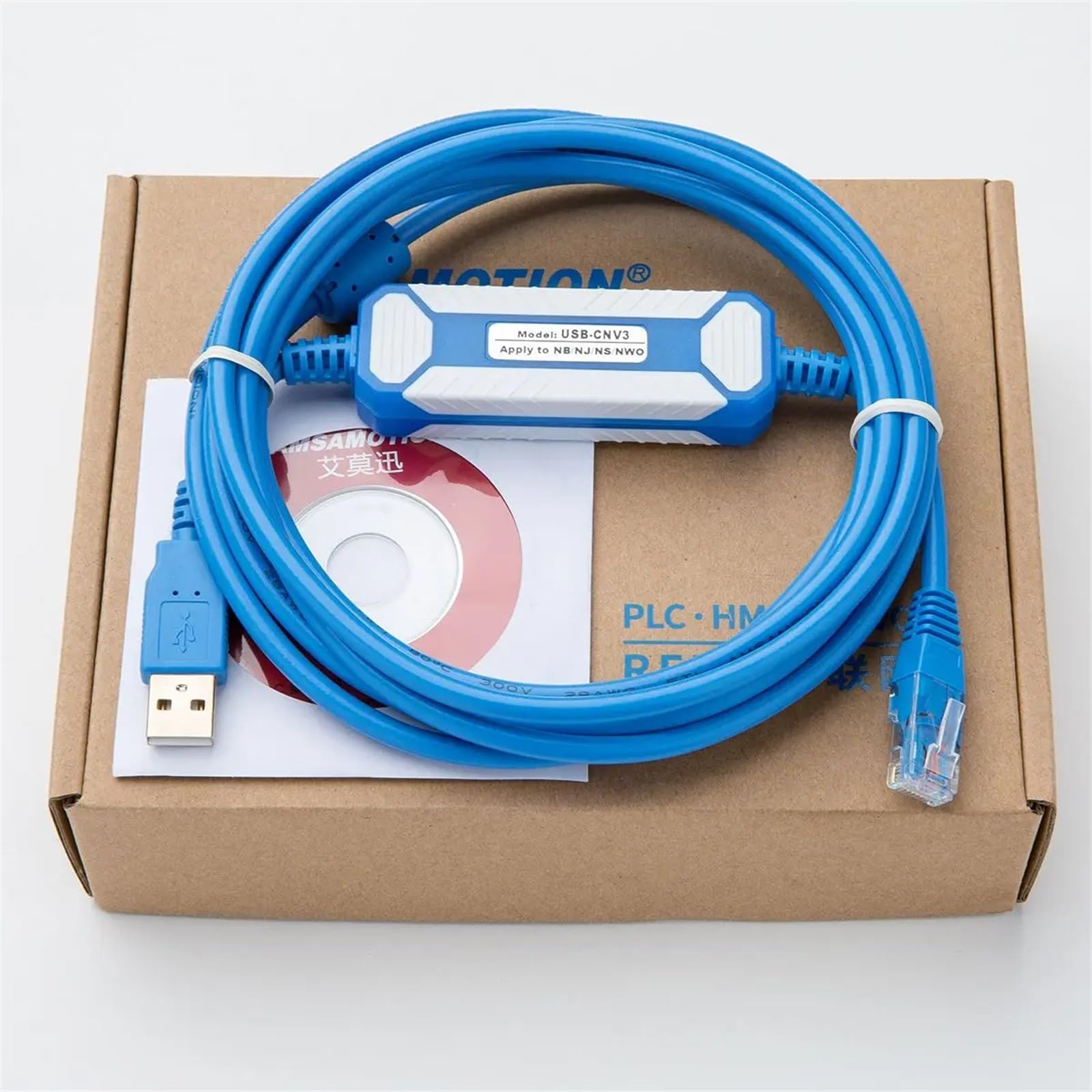 Kabel USB-CNV3 z ochroną pierścienia magnetycznego, odpowiedni kabel do programowania serii NB NJ NS NW0