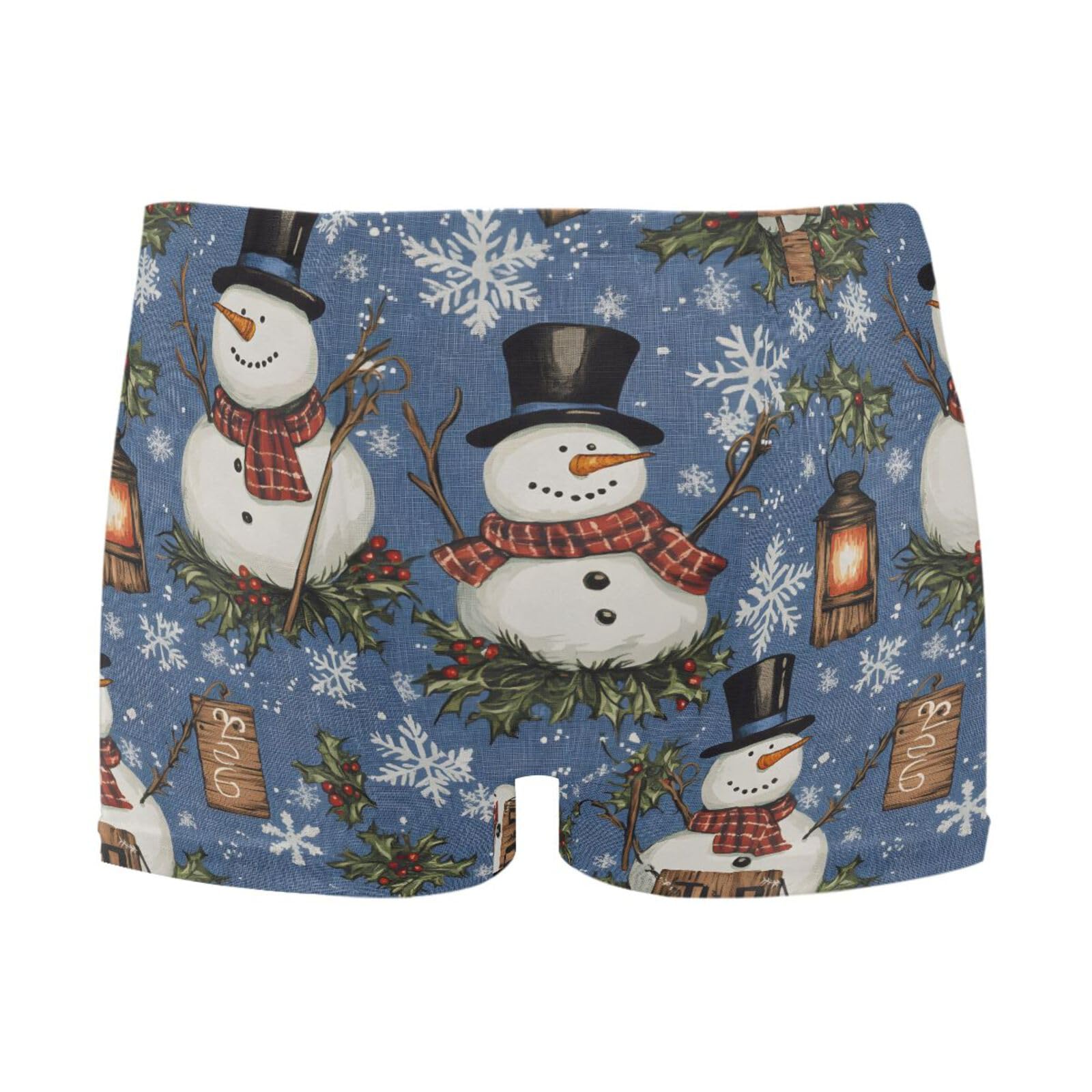Mens Swim Trunks Christmas Snowman Square Leg Swimwear Bathing Suits Swimsuit for Men XL 202b8154