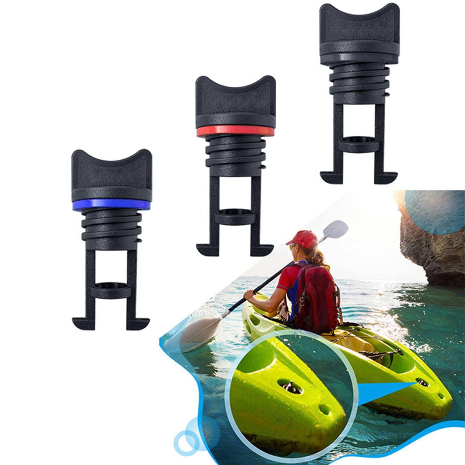 4 Bouchons De Vidange Filetés 17 Mm Pour Bateau - Nylon Noir, Compatible Trous 19 Mm, Pour Yacht, Radeau, Marine