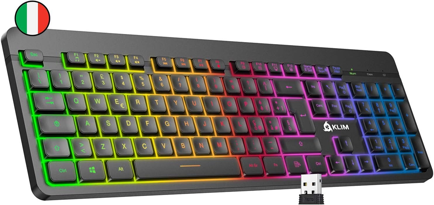 Clavier Gamer KLIM Chroma AZERTY FR - Rétroéclairé, Occasion Fonctionnel