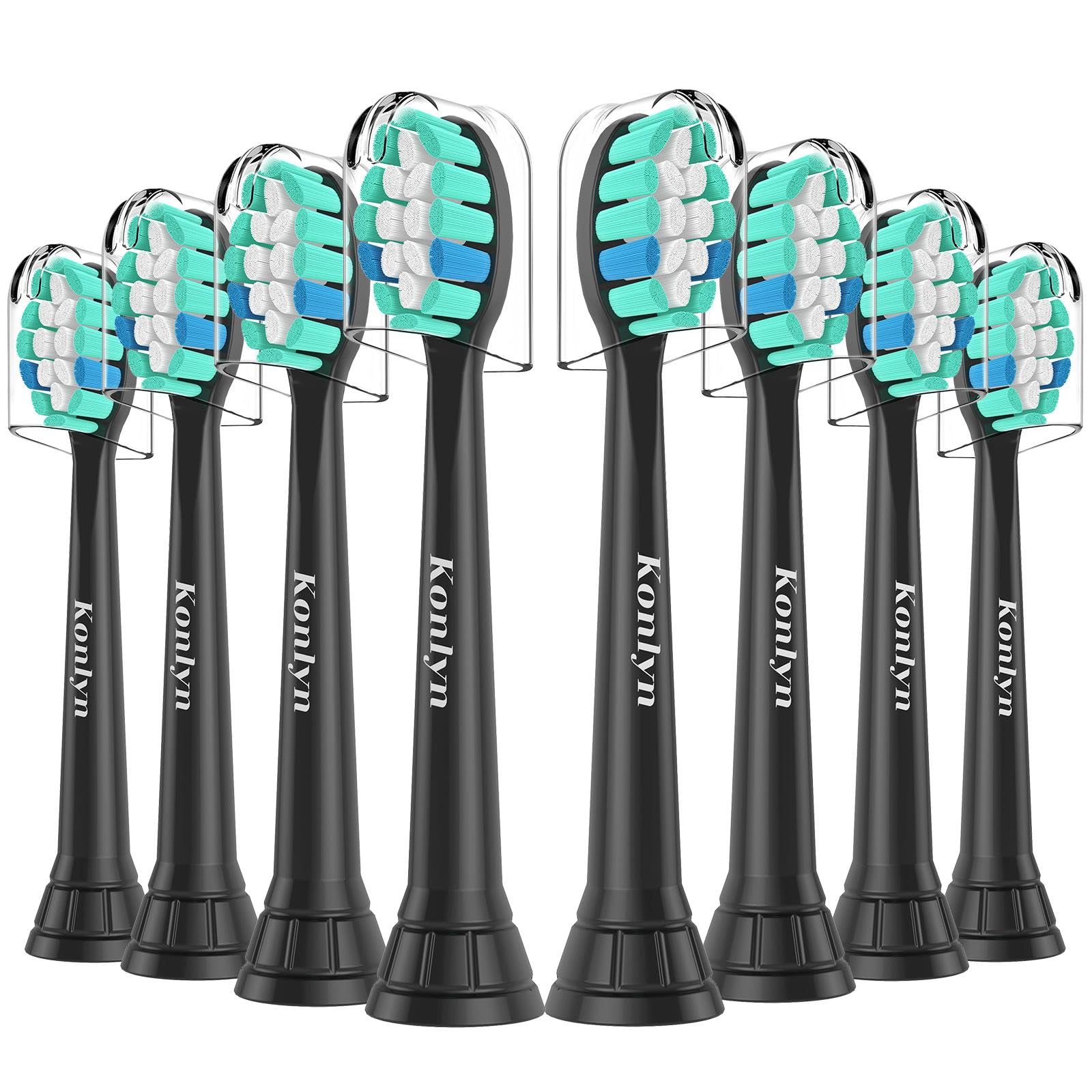 Konlyn Cabezales de repuesto para Philips Sonicare - Cepillos de dientes compatibles con Philips Sonicare eléctricos y Otros Modelos Snap-On, 8 unidades (Blanco, 8 unidad (Paquete de 1)) — view 9