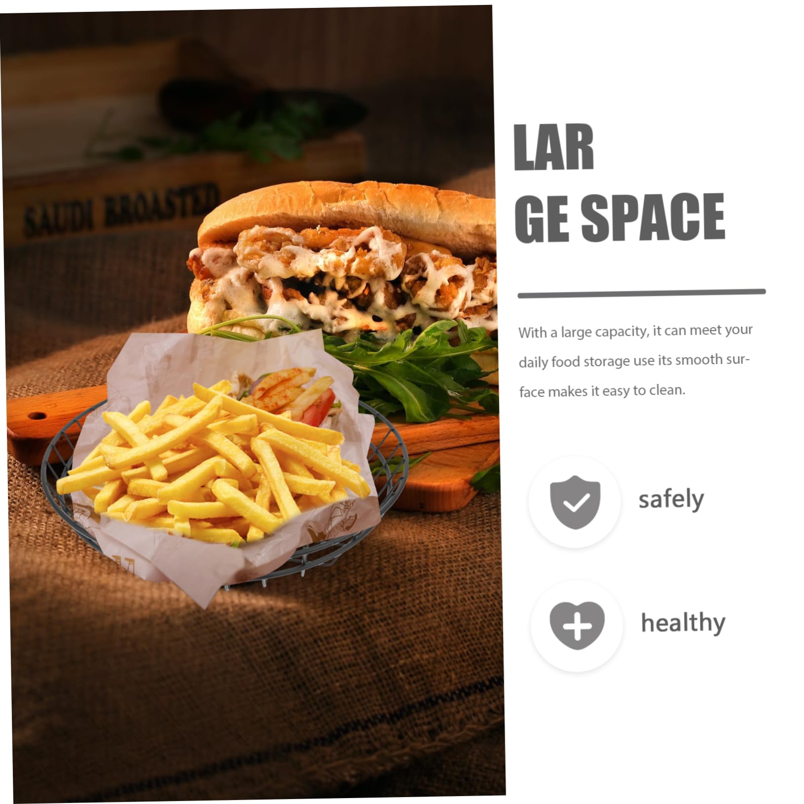 2 Pcs Chips Basket Storage Baskets Fried Food Basket Fryer Basket Chef Cooking Basket Fry Basket Stainless Steel Container Desktop Sundries Basket Stainless Steel Basket Black NAMOARLY