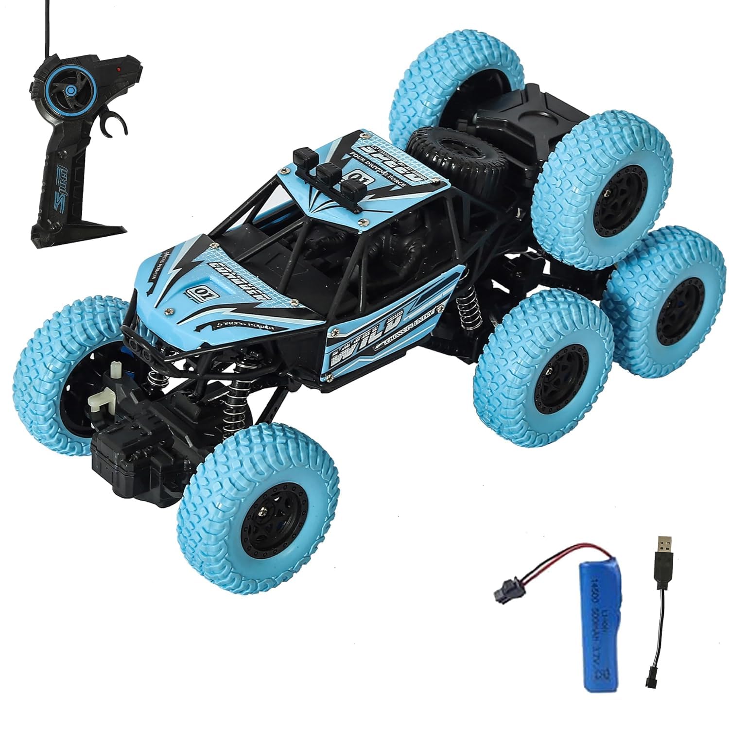 AMAFLIP 8 Wheels Remote Control Car RC Rock Crawler Climbing Monster Off-Road Car for Kids Boys and Girls Best Gift for Children Multicolor Monster Truck (Latest 2024) (B0D79K89CP) Amazon Price History, Amazon Price Tracker