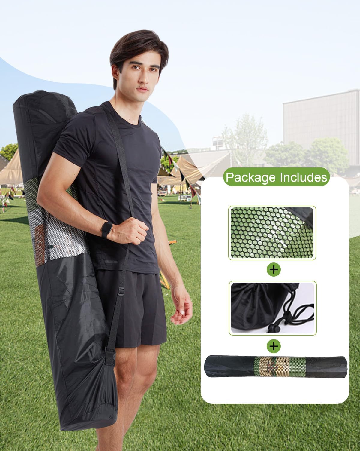 Large Exercise Mat 78"x51" 1/2 Inch Extra Thick TPE Yoga Mat Non-Slip Workout Mats for Yoga Pilates, Home Gym