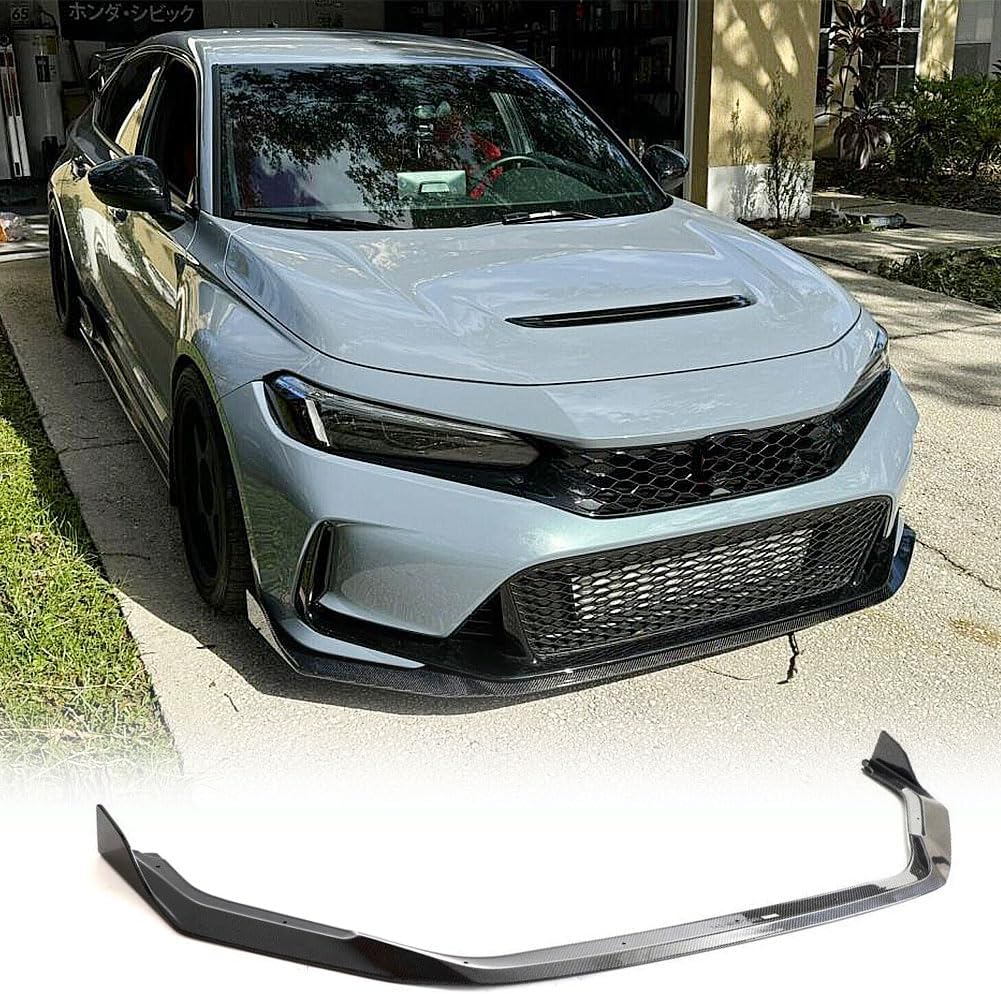 Carbon Fiber Front Bumper Lip Spoiler for Honda Civic Type R Hatchback 4-Door 2023+ Front Chin Spoiler Lip Splitter Air Dam Protector Add-on Factory Outlet