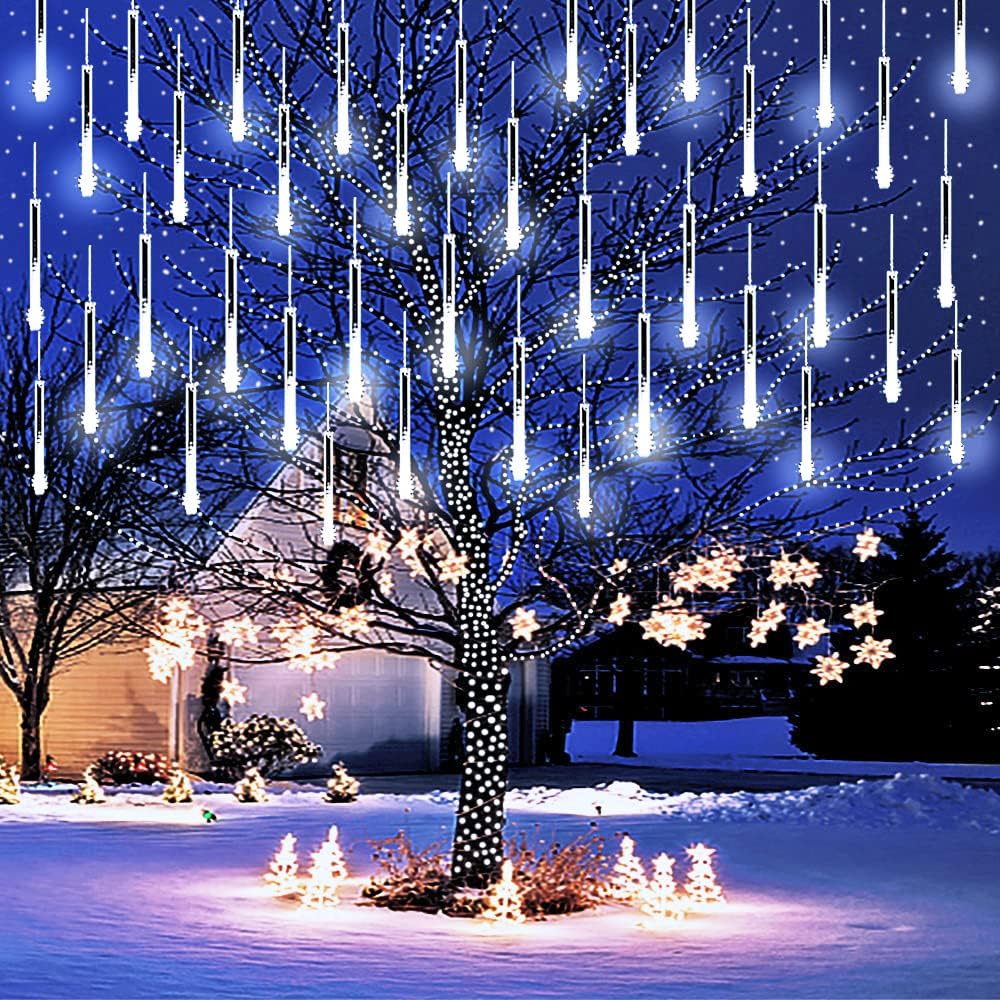Guirlande Lumineuse LED Tubes Cascade - 10 Tubes, 360 LEDs, Effet Chute De Neige, étanche IP65, 9,3m