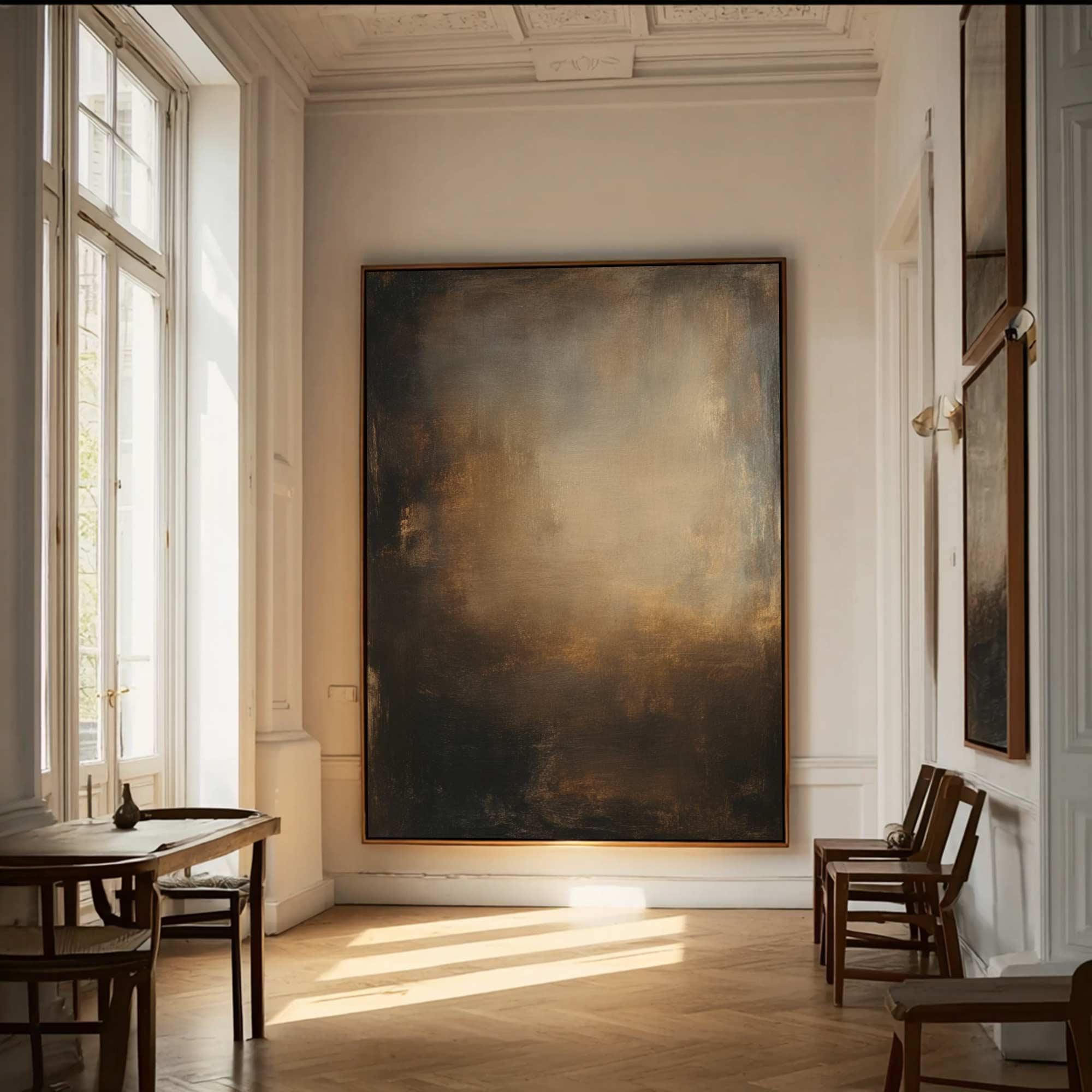 UUDEZO UUDEZOAbstrakcyjna sztuka ścienna Wabi-Sabi do salonu, wydruki na płótnie, obrazy, dzieła sztuki do dekoracji ścian, dekoracja domu (50 x 70 cm)