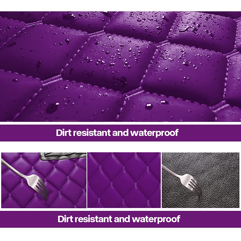 Tapis de Voiture sur Mesure pour 98% Voiture pour Voitures, cabriolets, camions, Vans, SUV Imperméable et antidérapant Violet
