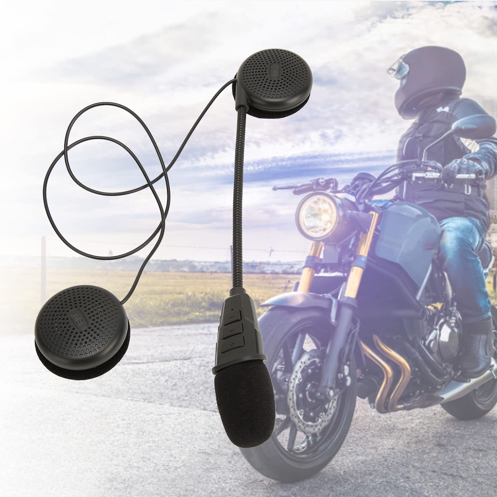 CUFFIA AURICOLARE HELMET BLUETOOTH HEADSET PER CASCO INTERNO INTERFONO MOTO