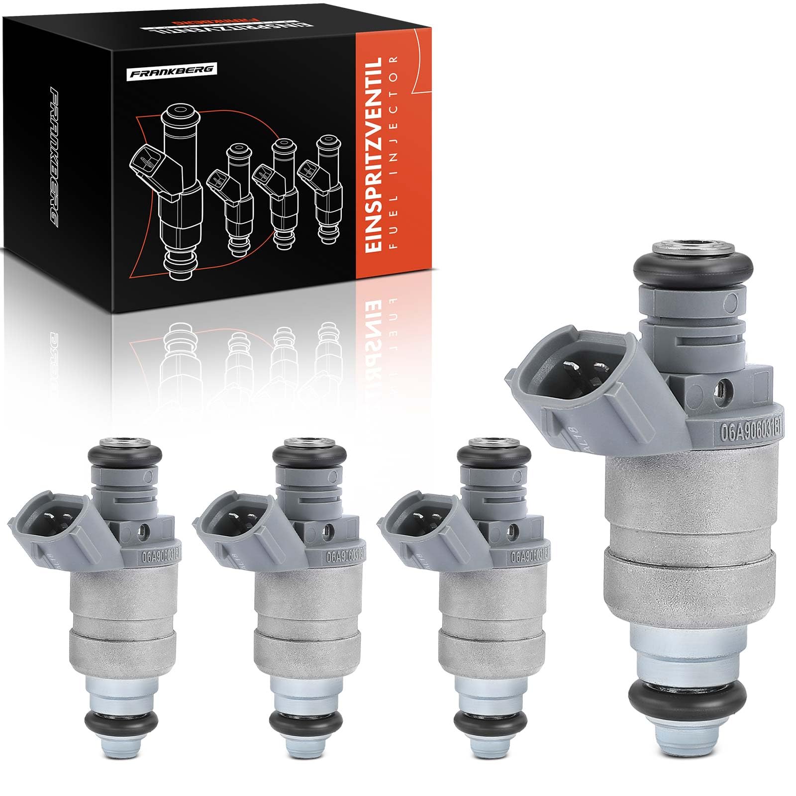 Frankberg 4X Fuel Injector Compatible with A3 8P1 1.6L 2003-2012 Golf V 1K1 1.6L 2004-2008 P.a.s.s.a.t 3C2 1.6L 2005-2010 Replace# 06A906031CT