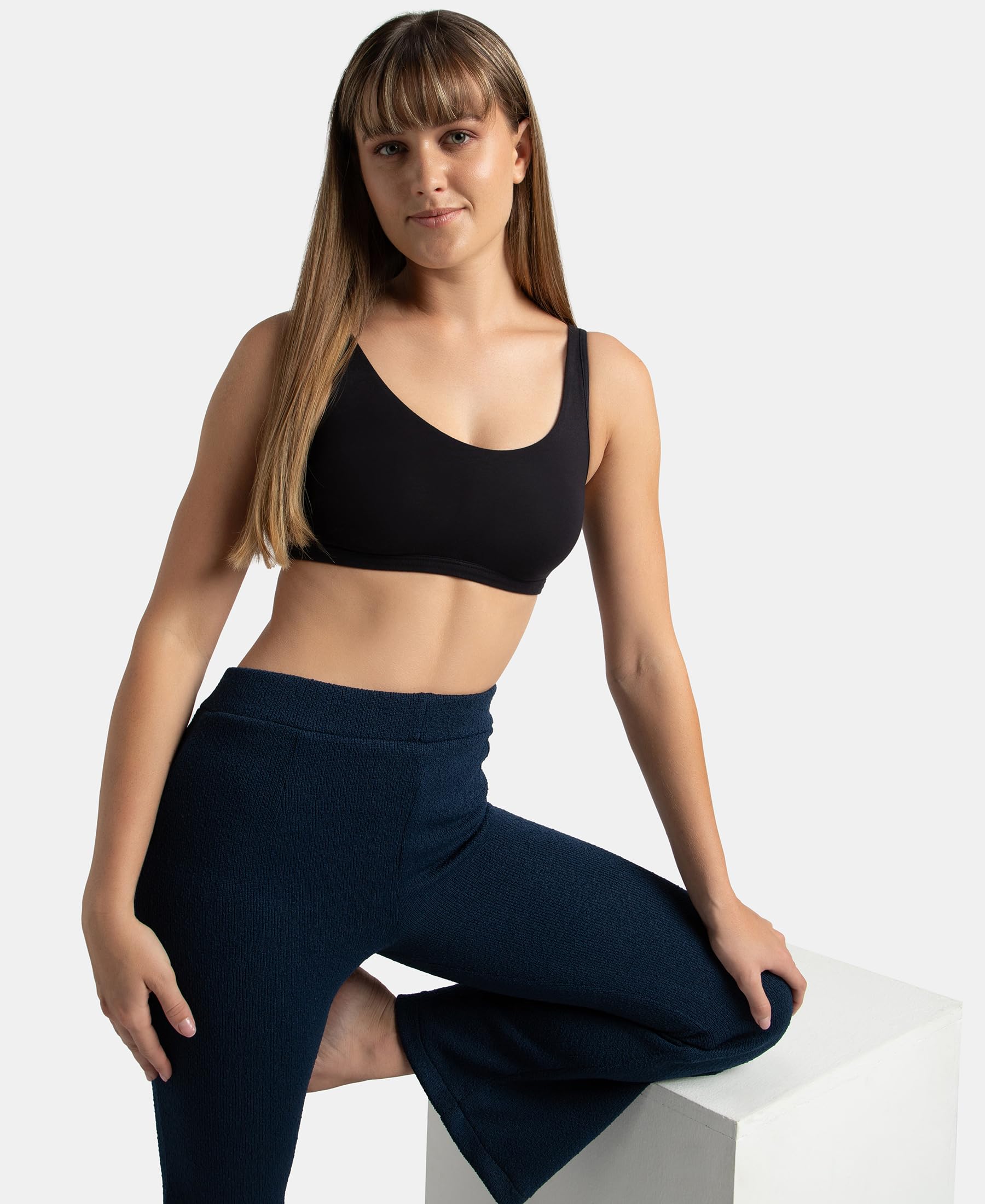 Jockey Women's Crop Top 1550_Black_L - Image 6 thumbnail