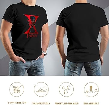 X-Japan T Shirt White Color Mens Fashion Short Sleeve Cartoon X
