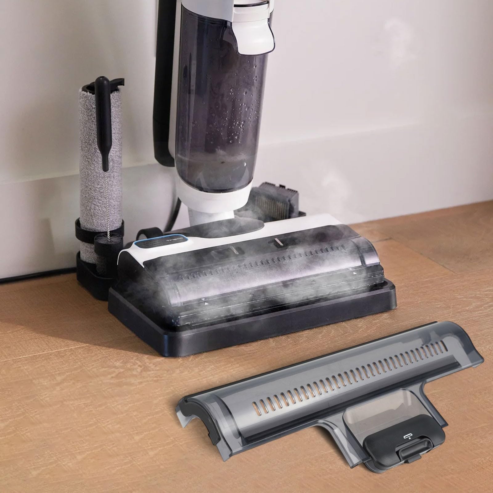Hauptbürstenabdeckung als Ersatzteil für Tineco Floor S3 Staubsauger mit Anti-Wrap-Bodenschutzpad, einfache Montage Dank Schnalle, Polycarbonat