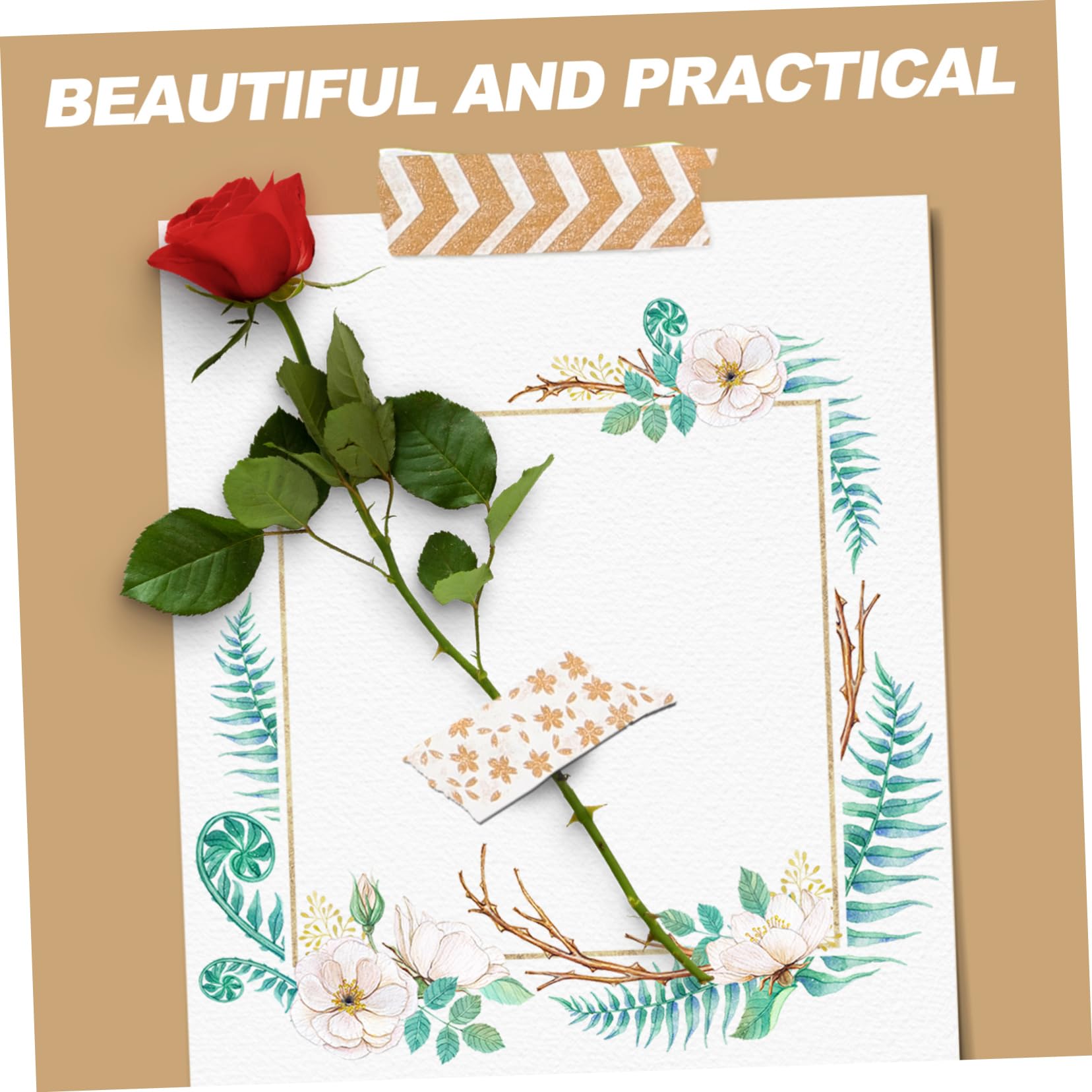 40rotoli Nastro Washi Decorativo Finitura Oro Per Scrapbooking e Progetti Fai Da Te Adesivi Per e Decorazioni Festive Facile Da Applicare e Rimuovere