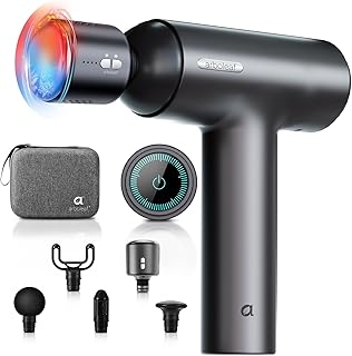 arboleaf Thermacool Massage Gun with Heat and Cold, 6 Speeds Muscle Massage Gun Deep Tissue with Case, Powerful Percussion Massager for Home Gym Office Muscle Back Pain Relief, Gift