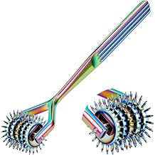 Wartenberg Pinwheel Stainless Steel Sensory Wheel, 5 Head Rainbow Pin Wheel Neurological Diagnostic Tool for Nerve Sensitivity Testing, with Anti-Slip Handle