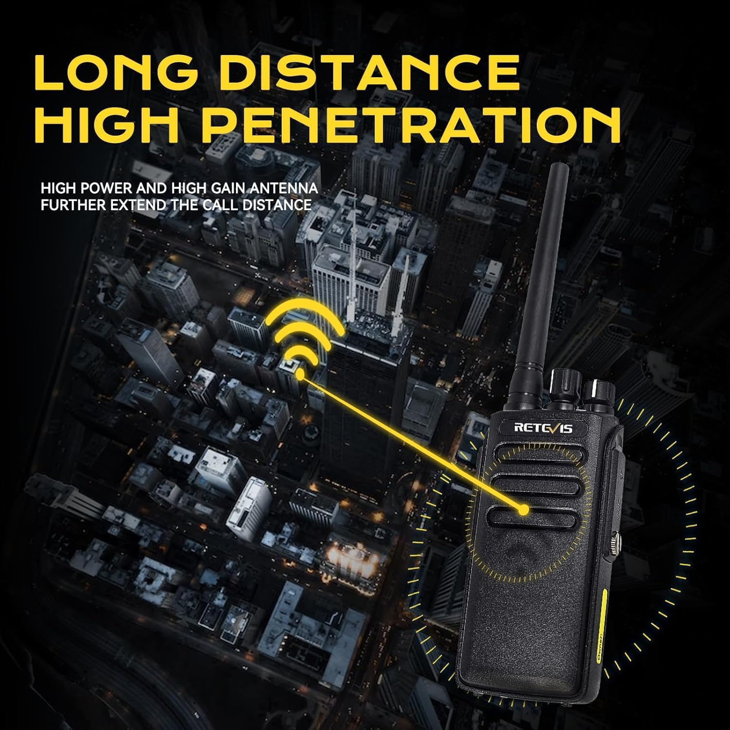 Retevis RT81 Digital Two Way Radio,Professional DMR Radios,Long Range,High Power, IP67 Waterproof 2 Way Radios, 2200mAh, Group Call, Commercial Grade Walkie Talkies for School Church Factory(6 Pack)