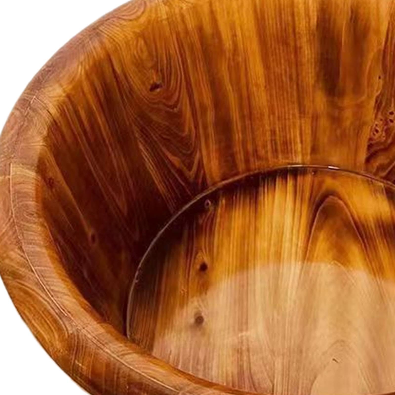 Fußbadewanne Aus Holz, Fußbadewanne, Pediküre, Fußwaschbecken für Badezimmer, B 26cmx36cm