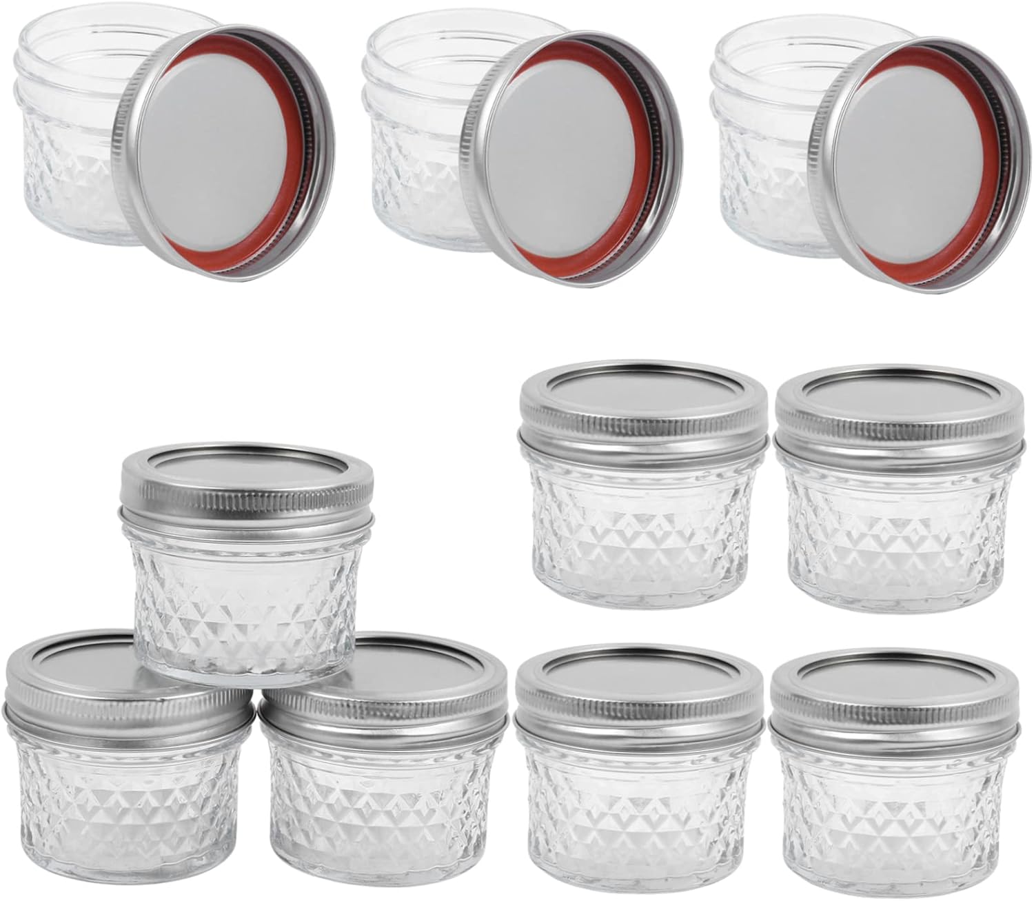 Unomor 10pcs Sealed Honey Jars Juice Storage Bottles for Freshness Odor Food Storage for Jam and Condiments